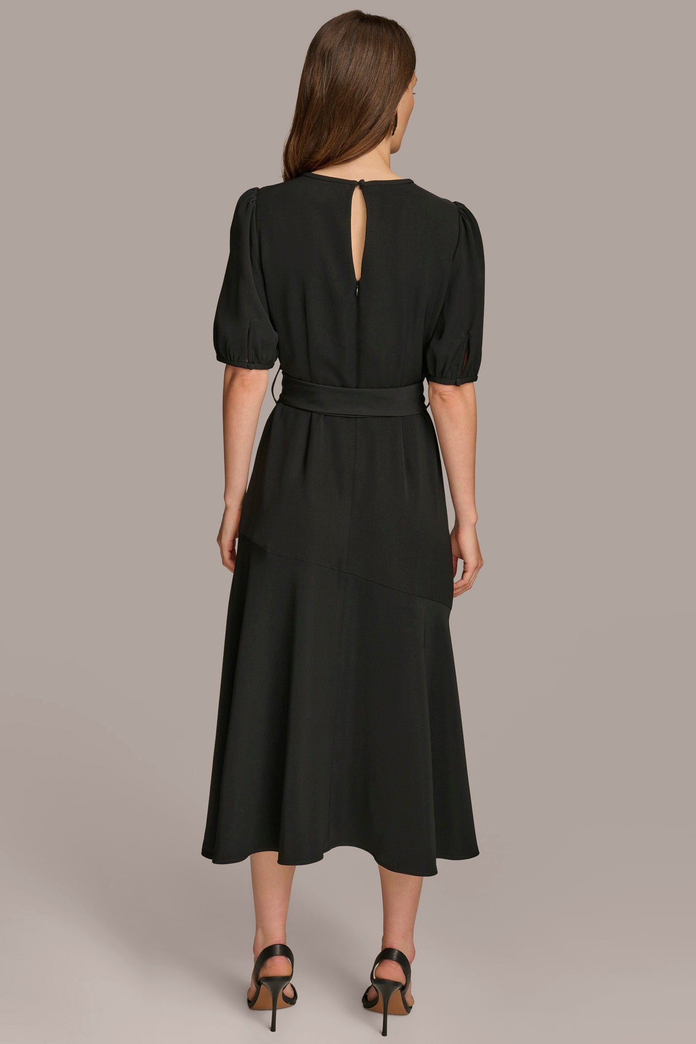 (image for) DISTINCTIVE SELF TIE BELT MIDI DRESS